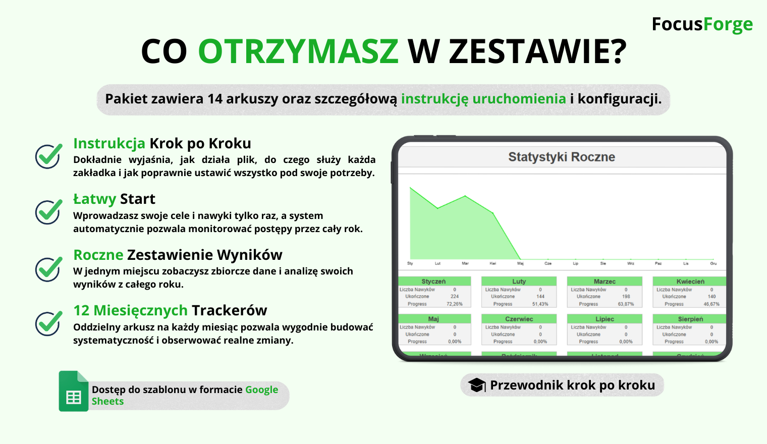 Tracker Nawyków – Google Sheets